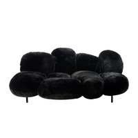 Canapé rose en peluche au design moderne pour chambre modèle Appartement une option de luxe léger avec des caractéristiques