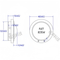 Tweeter Hi-Fi 8Ohm 15W en aluminium, dôme hybride en soie, 40mm, aimant néodyme rond, OEM, vente en gros, pour l'audio automobile et le home cinéma FUET