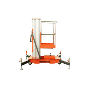Plataforma Elevadora Eléctrica Pequeña Kellen, Elevador Hidráulico Móvil de Aluminio de una Sola Columna, Plataforma de Trabajo Aérea 650x650mm - Product Image 2