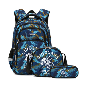 Sac à dos enfant 3-en-1 personnalisé OEM/ODM avec impression de dessins animés, imperméable, ensemble 3 pièces avec sac à déjeuner et trousse pour garçons - Product Image 6