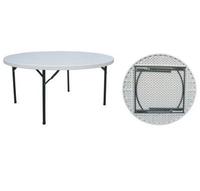 Bon marché Table ronde pliante en plastique HDPE pour extérieur mariage événement fête 10 personnes