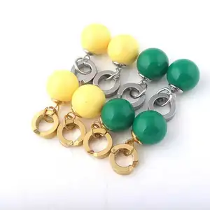 Anime Cosplay Earring Potara Earring Yellow Beads Green Beads