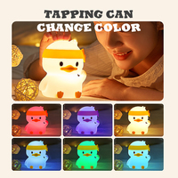 Mignon portable chambres à coucher salon lampe multicolore Rgb Silicone humeur lumières Dodo canard veilleuse"