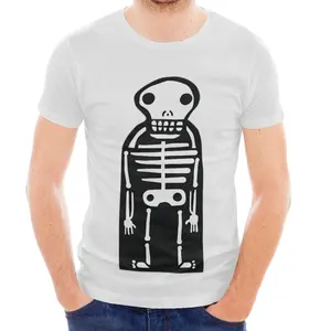 T-shirt personnalisé de haute qualité pour hommes T-shirt d'intérêt respirant de squelette de mode T-shirt graphique d'été confort pour hommes