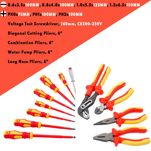 ชุดไขควงและคีมฉนวนกันไฟฟ้า 1000V แบบแม่เหล็ก สำหรับช่างไฟฟ้า - Product Image 4