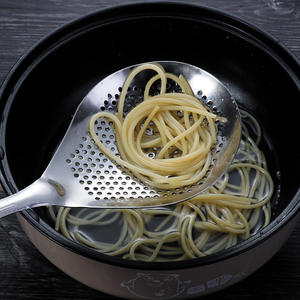 304 Stainless Steel <b>Strainer</b> Large Perforated Spoon For Soup Hot Pot <b>Pasta</b> With Small Holes Kitchen Colander - Product Image 1