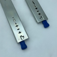 Glissière de tiroir robuste et silencieuse à extension complète avec verrouillage, largeur 53 mm, forte capacité de charge, pour accessoires de mobilier de gym