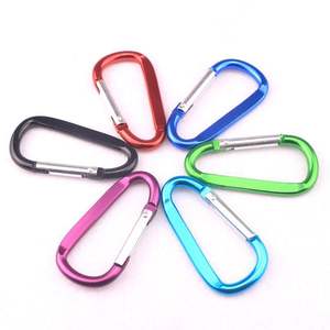 คาราบิเนอร์อะลูมิเนียมอัลลอยด์ชนิด D ขนาด 6 น้ำหนักเบา ใช้กลางแจ้งได้ สำหรับขวดน้ำและพาวเวอร์แบงค์ - Product Image 3
