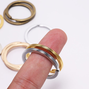 Electroplated <b>Keychain</b> <b>Rings</b> 25 28 30mm Zinc Alloy Round Fashion Metal Key Accessories For DIY Jewelry Making - Product Image 4