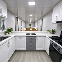 Villa modulaire extensible de luxe sur mesure, maison préfabriquée en acier à économie d'énergie pour les vacances, le camping et l'usage résidentiel