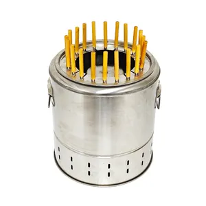 Brochette de rôtissoire sans fumée en acier inoxydable Barbecue Barbecue Barbecue Barbecue à charbon de bois Fumoir <span class=keywords><strong>vertical</strong></span> - Product Image 1