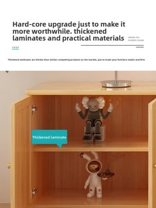 Mueble <span class=keywords><strong>de</strong></span> TV Moderno Multifuncional Estilo Cabaña <span class=keywords><strong>de</strong></span> Pino Macizo, con 3 Cajones, Puertas Dobles, Unidad <span class=keywords><strong>de</strong></span> Piso <span class=keywords><strong>de</strong></span> Baja Altura, Muebles para el Hogar - Product Image 4