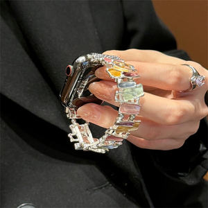 <span class=keywords><strong>Bracelet</strong></span> de montre à breloque en métal de mode de luxe pour <span class=keywords><strong>Apple</strong></span> <span class=keywords><strong>Watch</strong></span> 9 8 <span class=keywords><strong>7</strong></span> 6 5 4 Series Girls <span class=keywords><strong>Bracelet</strong></span> - Product Image 3