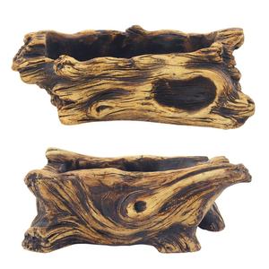 Maceta de Cerámica con Diseño de Tronco de Madera Flotante, Maceta de Hormigón para Plantas, Suculentas, Cactus, Bonsái - Product Image 3