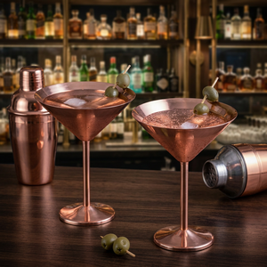 Juego de Copas de Martini de Cobre, Estilo Glamuroso, Chapado en Oro, para Bebidas de Fiesta para Adultos - Product Image 6