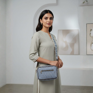 Bolso Tote Decorativo para Mujer con Paneles de Tela Texturizada y Correa para el Hombro, Ideal para Uso Casual, Compras y Viajes - Product Image 4