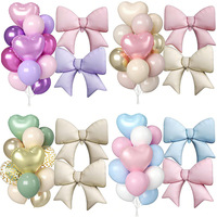 Set Balon Foil Aluminium Bentuk Hati Matte Grosir untuk Dekorasi Pesta Ulang Tahun, Baby Shower, dan Acara Pernikahan