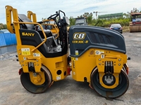 Rouleau compresseur vibrant à double tambour SANY STR30C-8 d'occasion, 3 tonnes, mini-compacteur d'asphalte à vendre