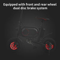Bicicleta Eléctrica Híbrida Plegable Ligera con Batería de Litio de 36V 7.5Ah, Motor Trasero sin Escobillas de 350W y 270Wh para Desplazamientos