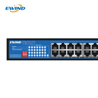 Switch PoE AI Gigabit Komersial Grosir 4 8 16 24 Port VLAN dengan Port Uplink SFP IEEE802.3af/at untuk CCTV IP Surveillance
