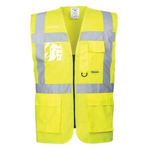 PORTWEST - S476YERL Chaleco amarillo Berlin Executive-EAN 5036108137398 ROPA DE TRABAJO DE LA HI-VIS - Product Image 1