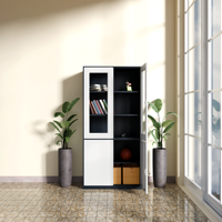Armoire en acier moderne multi-usages, pour le bureau, le classement, le rangement à domicile, verrouillable, haute, écologique, durable, chambre, salle de sport, école, entrepôt