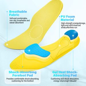 Semelles orthopédiques en gel pour la correction des pieds plats, respirantes, anti-odeur, absorbant la transpiration, élastiques, confortables, pour le sport - Product Image 4