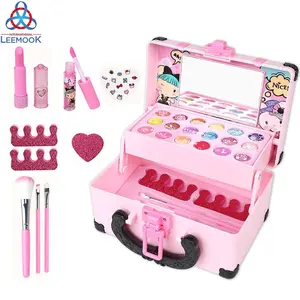 Leemook Hot Sale Washable Cosmetic Beauty Set Kids Play House Toys Girl Makeup Toys