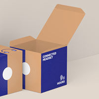 Boîte d'emballage cadeau pour électronique de luxe moderne, avec logo personnalisé, impression couleur intégrale, pour écouteurs sans fil, en papier recyclable