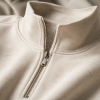 Ensemble survêtement molletonné 2 pièces pour femme avec sweat-shirt demi-zip et pantalon, tenue décontractée oversize, personnalisable OEM, vente en gros