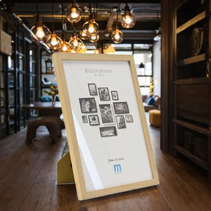 Customized Black MDF Wood Photo <b>Frame</b> Square Glass Home Decorative UV Printing Various Sizes 4x6 5x7 8x10 9x12 A4 <b>A3</b> 11x14 - Product Image 2