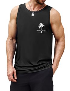 Camisetas sin mangas de verano para hombre, estilo tropical, con estampado de palmeras, ecológicas, de secado rápido, para pedidos al por mayor - Product Image 5