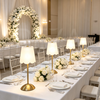 Lampe de table sans fil en gros pour événements, décoration de mariage, lampe de centre de table rechargeable et à intensité variable pour douche nuptiale et hôtel