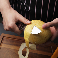 Keukenmessenset nr. 254, 6/7/8 inch, roestvrij staal, voor groenten en fruit, met gekleurd kunststof handvat, universeel mes