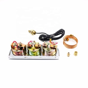 2 "52MM evrensel 3 in 1 Amp metre yağ basıncı su sıcaklığı göstergesi krom üçlü ölçer kiti araba metre - Product Image 5