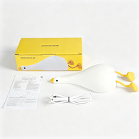 Lampe de nuit en silicone en forme d'oie mignonne, alimentation USB, contrôle par vibration, LED à intensité variable, pour décoration intérieure