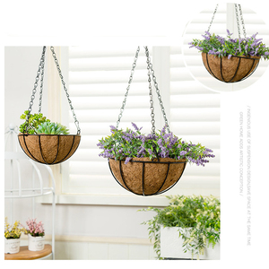 Maceta Colgante <span class=keywords><strong>para</strong></span> Plantas, Porta Flores <span class=keywords><strong>para</strong></span> Exteriores con Revestimiento de Fibra de Coco - Product Image 5