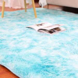 Customizable Solid Color Floor Rugs Soft <b>Fluffy</b> Shaggy Carpets for Bedroom Machine Made by Factory - Product Image 3