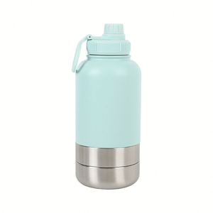 Bouteille d'eau portable 3-en-1 pour chien avec gamelle, en acier inoxydable 304, personnalisable avec logo, distributeur de nourriture pour animaux de compagnie, cadeau d'entreprise - Product Image 4