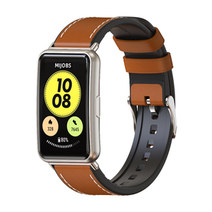 Bracelet de montre intelligente en caoutchouc silicone, boîtier de bracelet en cuir de Sport pour <span class=keywords><strong>huawei</strong></span> Watch fit <span class=keywords><strong>Band</strong></span> Strap hommes <span class=keywords><strong>2022</strong></span> - Product Image 5