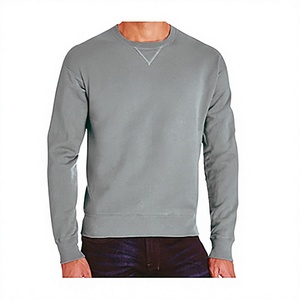 Camiseta de Manga Larga con Cuello Redondo para Hombre, 100% Algodón, Tejido de Punto Grueso Antiencogimiento con Estampado - Product Image 1