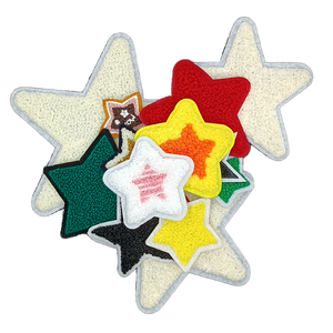 Parches de Estrellas Autoadhesivos al por Mayor de Fábrica, Parches Bordados de Corazón para Ropa DIY, Aptos para Estudiantes y Niños - Product Image 1