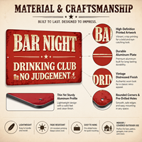 Panneau décoratif en métal pour bar, 12x8 pouces, décoration vintage pour la maison, arts muraux en métal, panneau en aluminium rétro pour la bière, vente en gros pour la décoration murale de bar et de garage