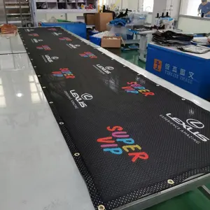 사용자 정의 로고 인쇄 배경 야외 방풍 직사각형 패브릭 메쉬 배너 이벤트