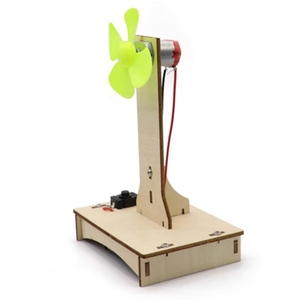 OKYN-G5495 <b>Wooden</b> DIY Fan Kit STEM Educational <b>Toys</b> for Kids Science Physics Learning - Product Image 4