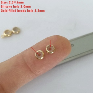 Gp chúng tôi vàng đầy S925 bạc tại silicon Stopper Hạt Đóng cửa Vòng Bán Buôn Đồ trang sức vĩnh viễn chains làm vòng đeo tay - Product Image 2