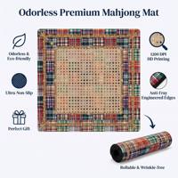 Tapis de Mahjong de Haute Qualité Style Vintage 2026, Conception Personnalisée, Feuille de Caoutchouc Inodore, Livraison Rapide, Roulé pour Soirées Casino et Fêtes