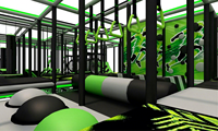 Rish nouvelle conception aire de jeux intérieure personnalisée avec grand toboggan équipement de trampoline extérieur intérieur