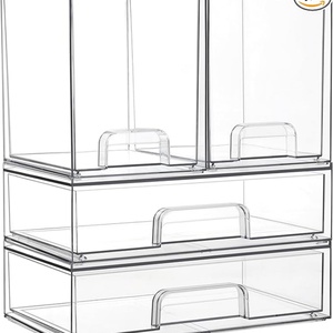 Wholesale Modern Luxury <b>Stackable</b> <b>Storage</b> <b>Drawers</b> Custom Clear Acrylic for Organizer Bins for Vanity - Product Image 2