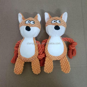 2025 Factory Direct Eco-friendly Dog Interactive Chew <b>Toy</b> with Cotton Rope In-Stock Plush Dogs Squeaky <b>Toys</b> Classic Modern Style - Product Image 6